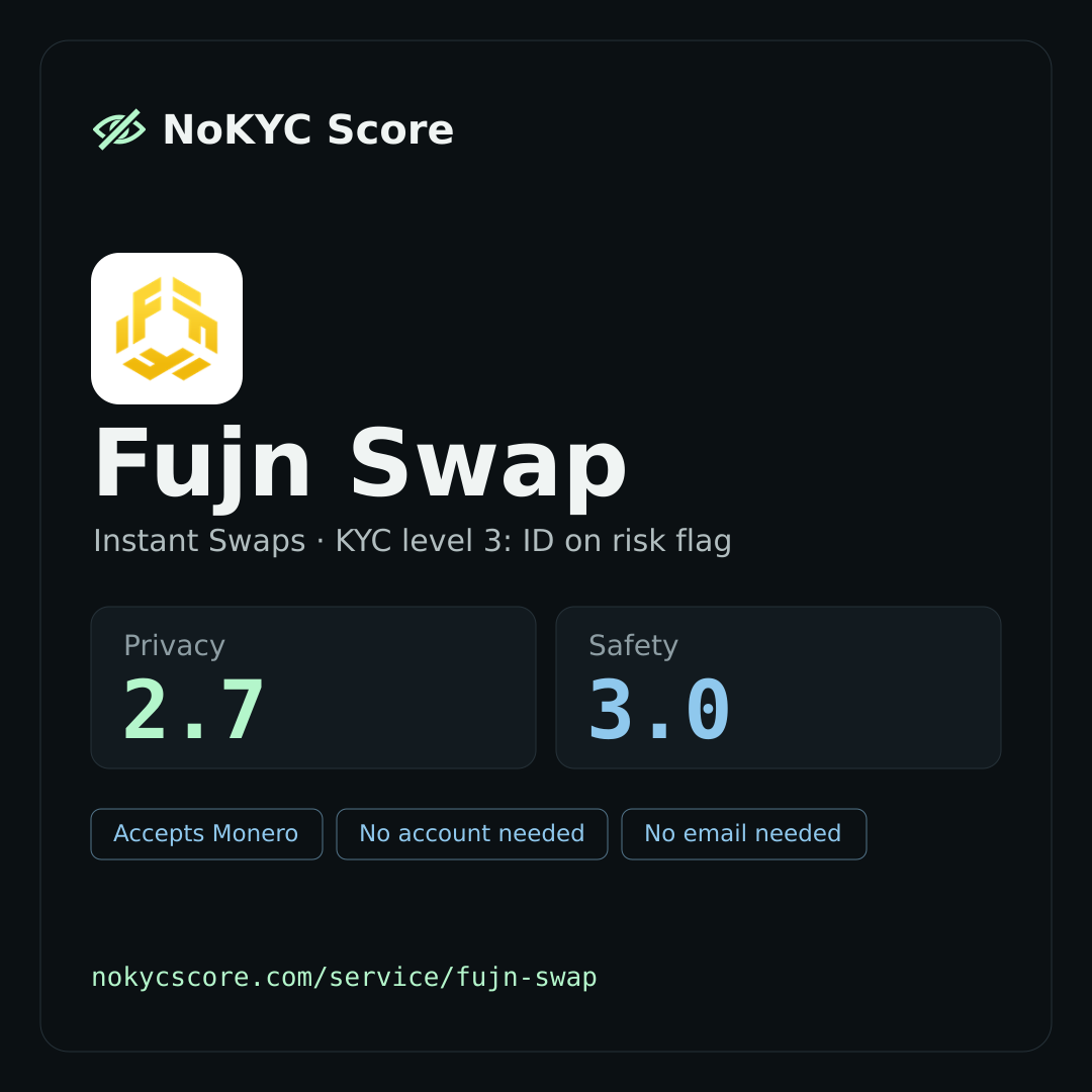 Fujn Swap on NoKYC Score