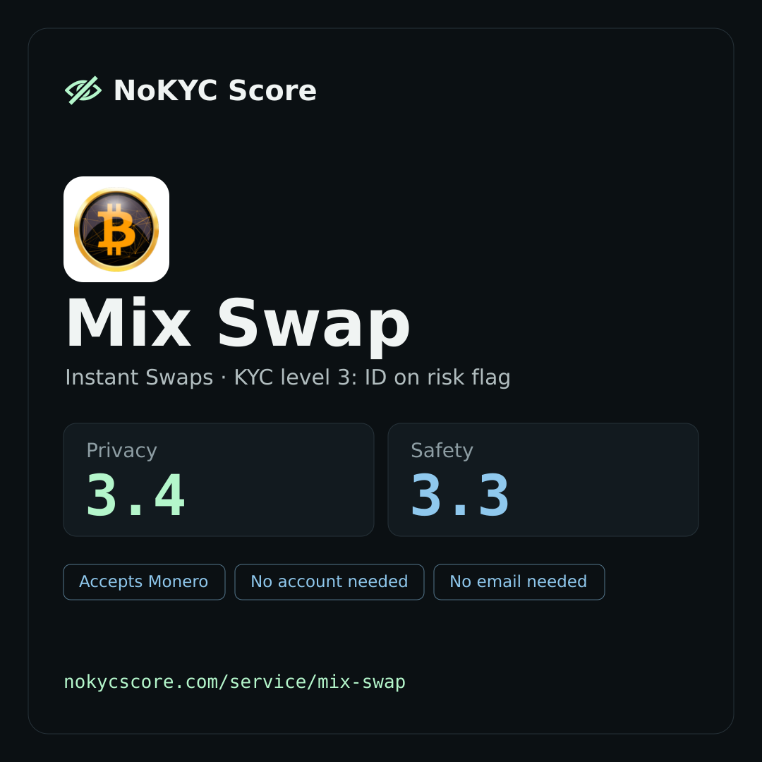 Mix Swap on NoKYC Score