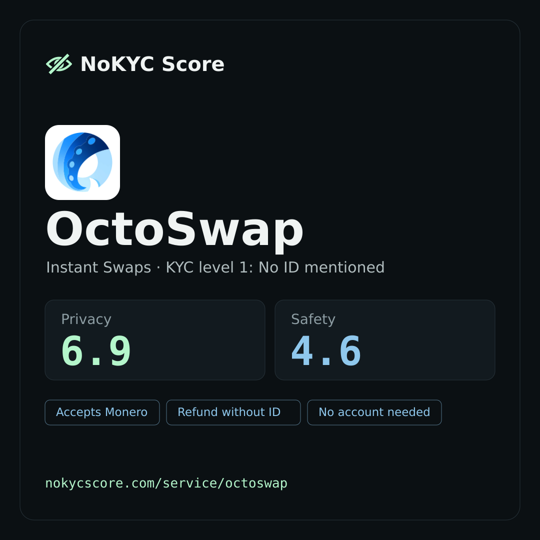 OctoSwap on NoKYC Score
