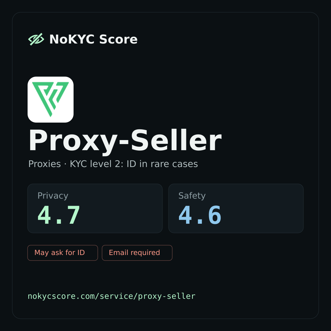 Proxy-Seller on NoKYC Score