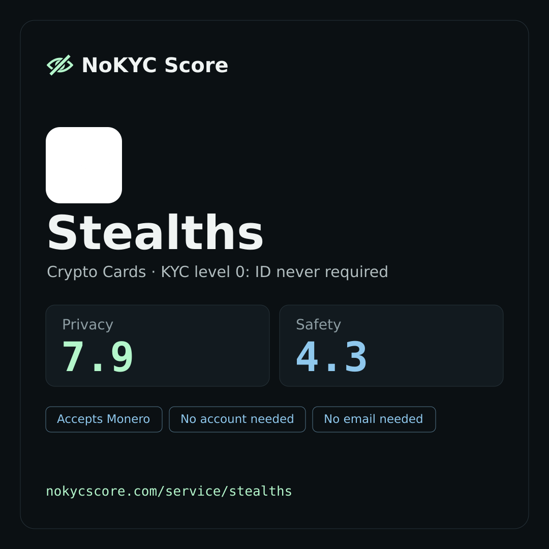Stealths on NoKYC Score